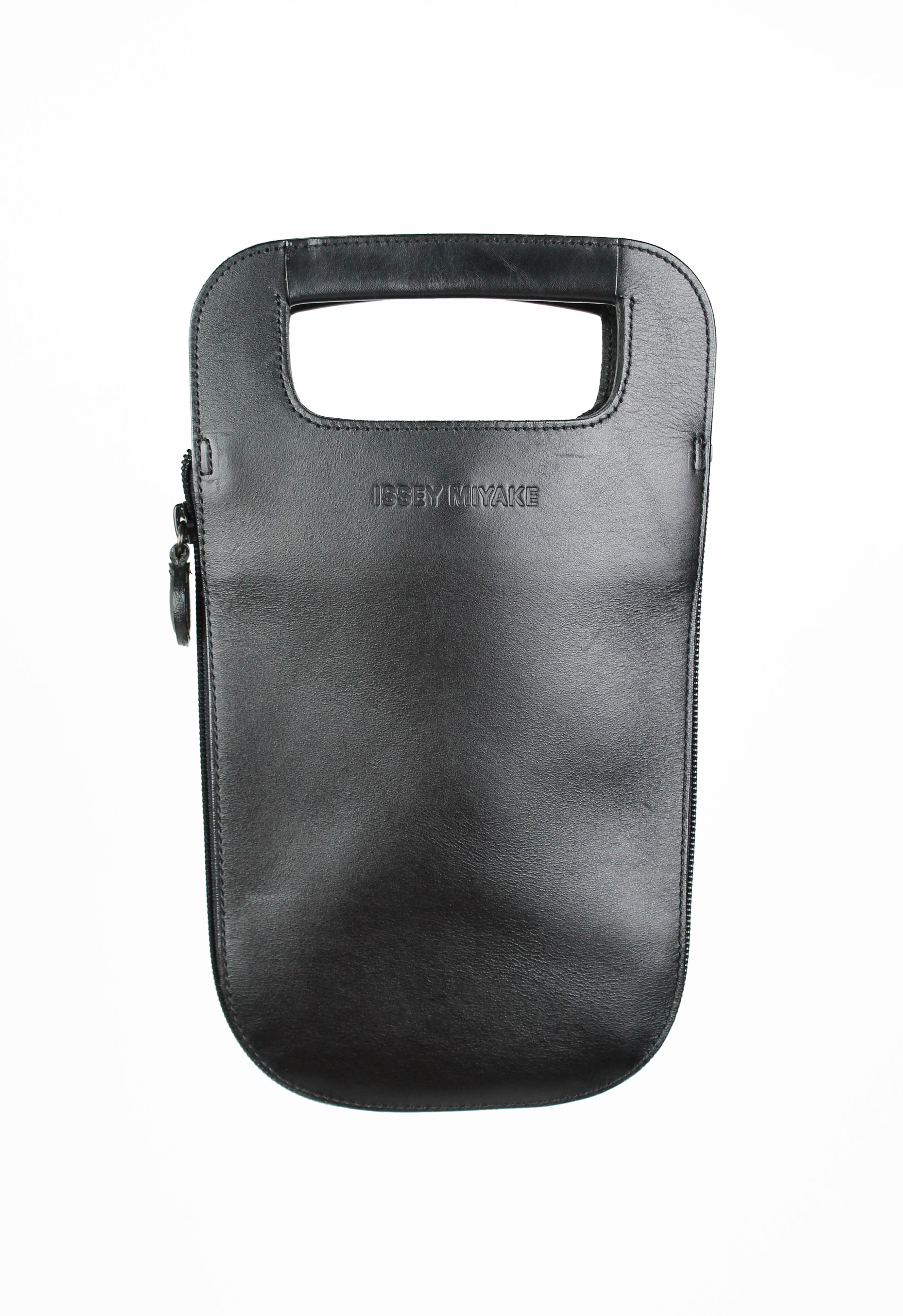 ISSEY MIYAKE 1990'S TRANSFORMABLE LEATHER AND NYLON ZIP BAG