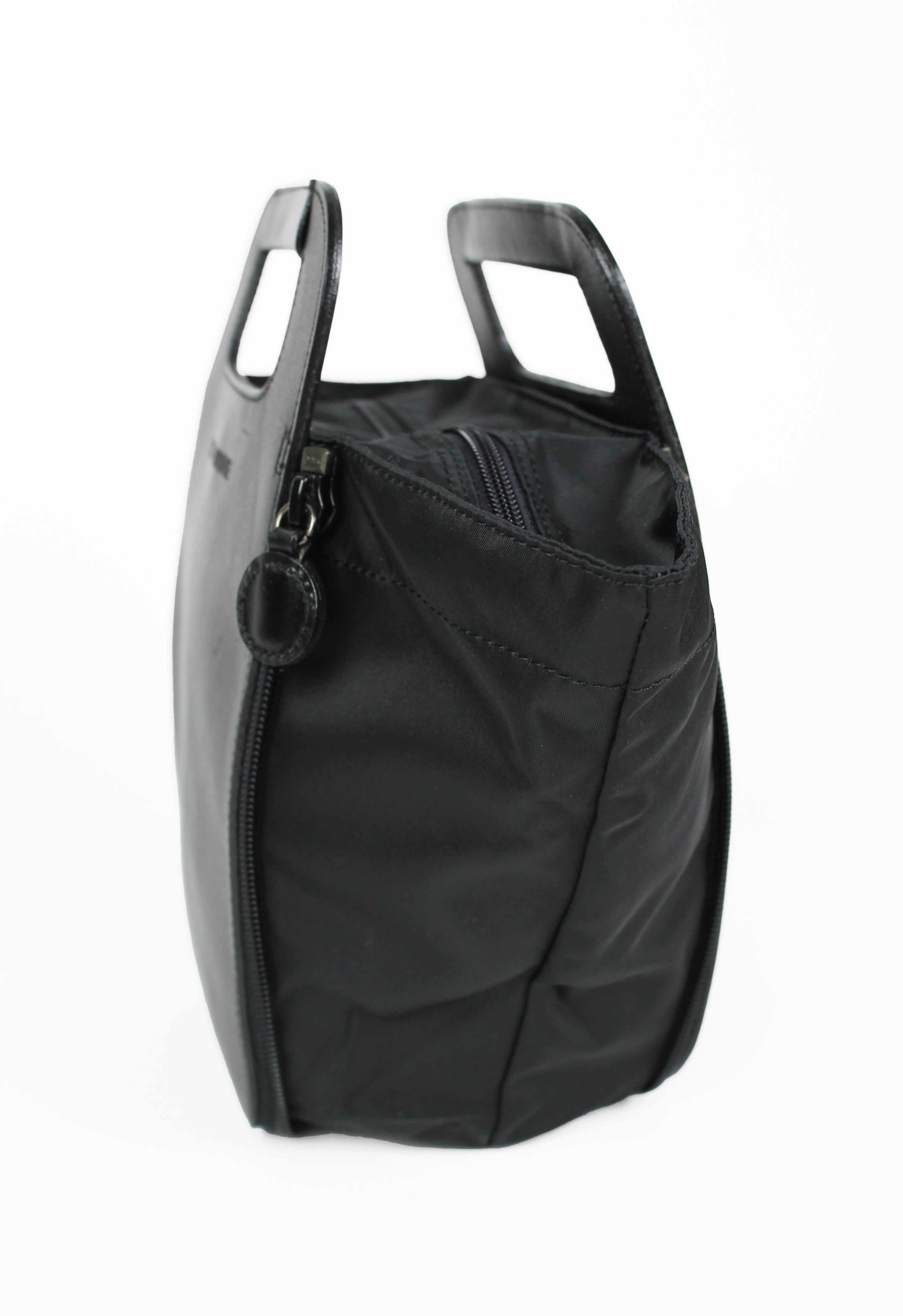 ISSEY MIYAKE 1990'S TRANSFORMABLE LEATHER AND NYLON ZIP BAG