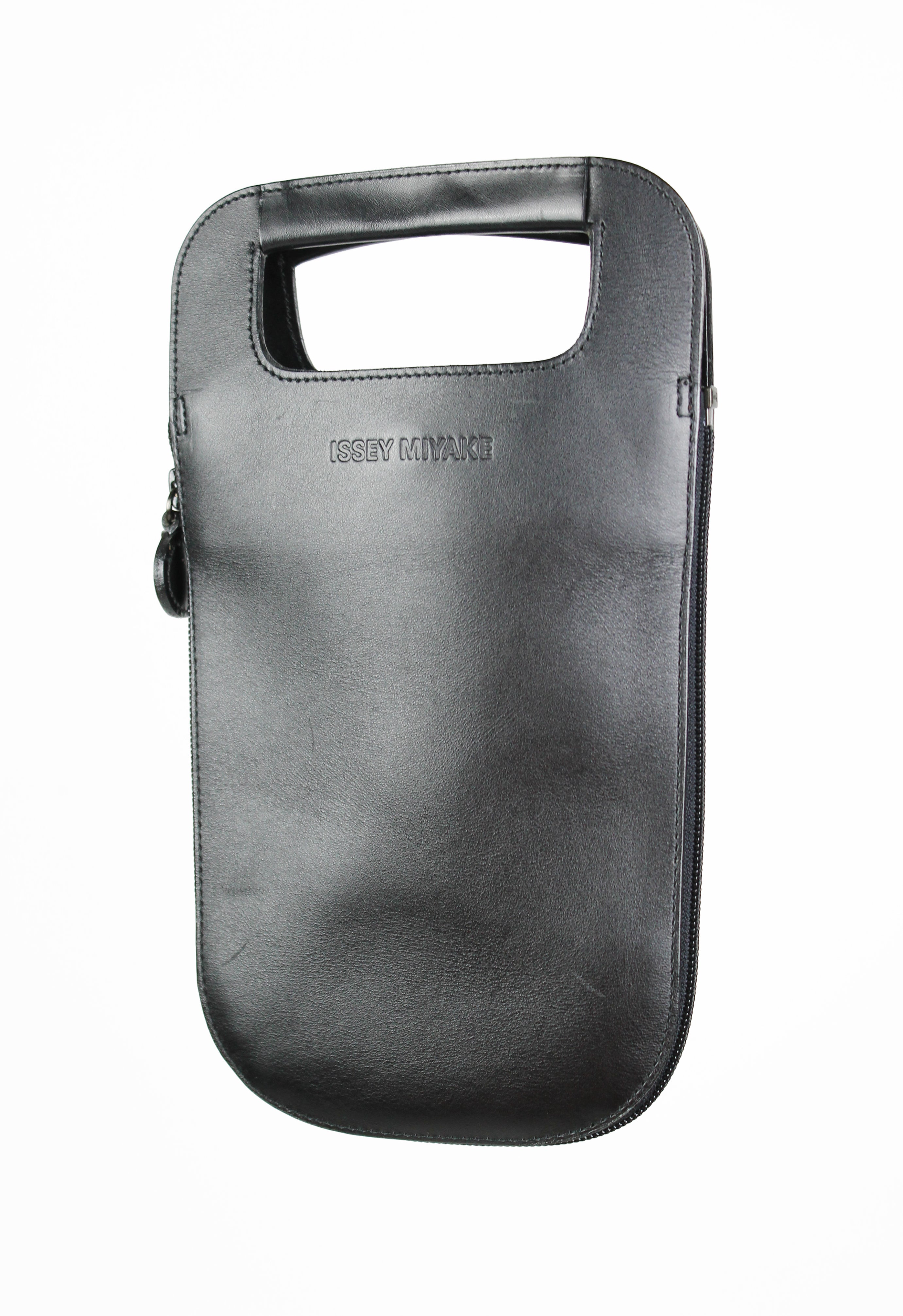 ISSEY MIYAKE 1990'S TRANSFORMABLE LEATHER AND NYLON ZIP BAG