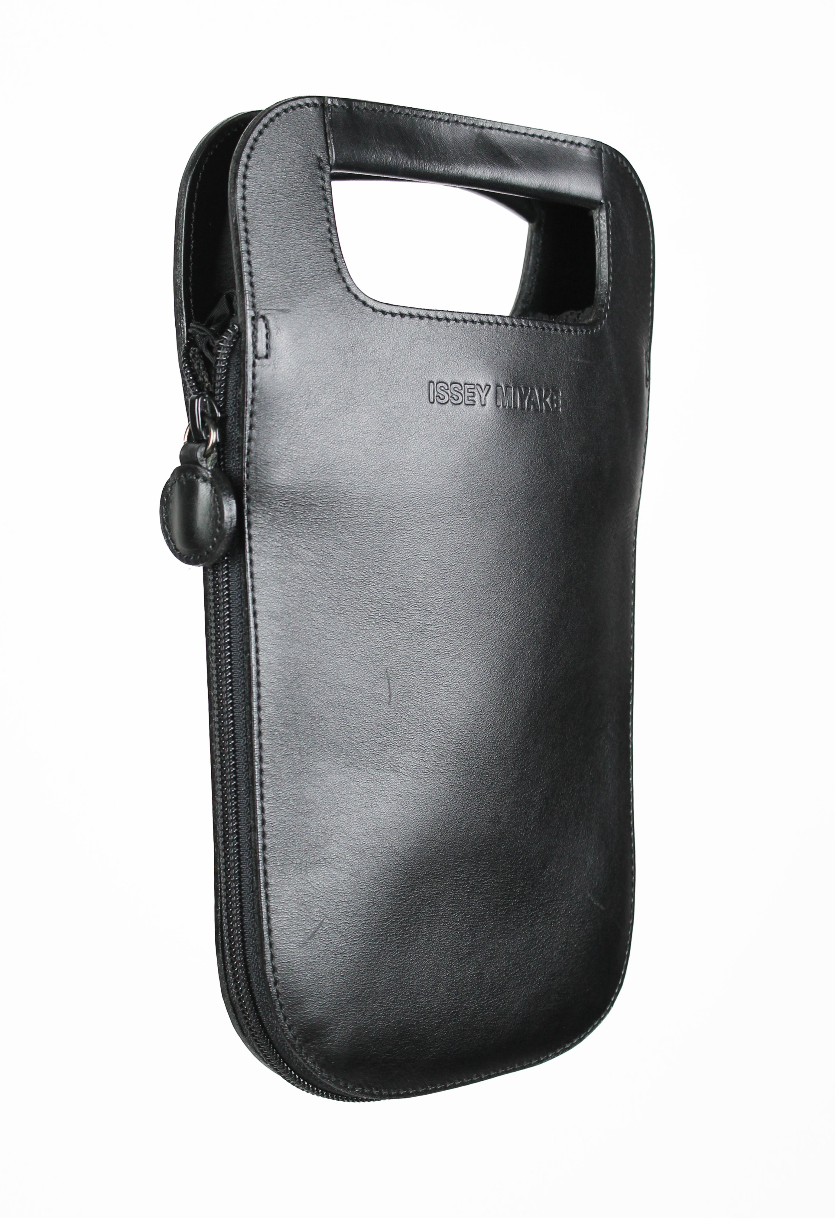 ISSEY MIYAKE 1990'S TRANSFORMABLE LEATHER AND NYLON ZIP BAG
