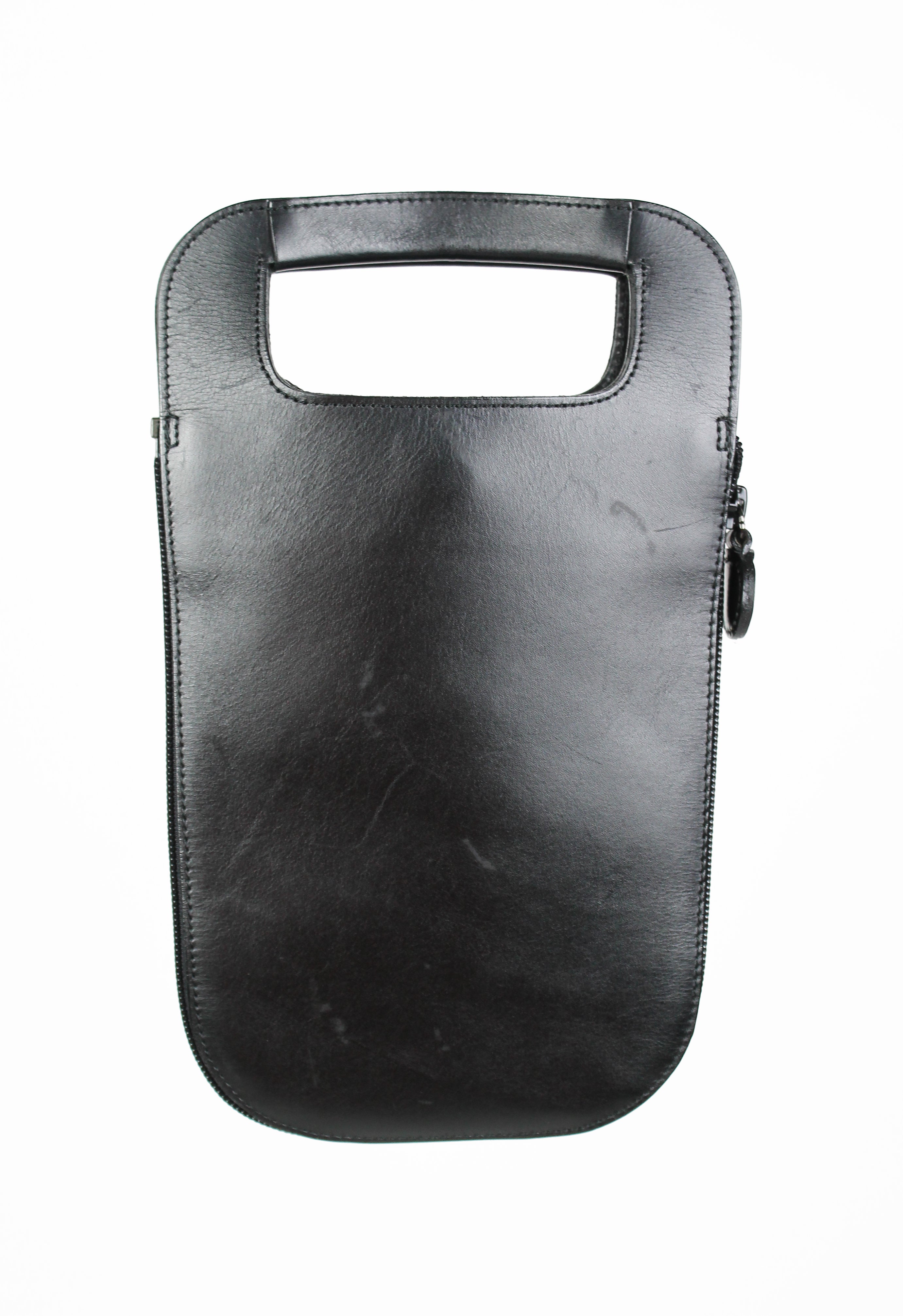 ISSEY MIYAKE 1990'S TRANSFORMABLE LEATHER AND NYLON ZIP BAG