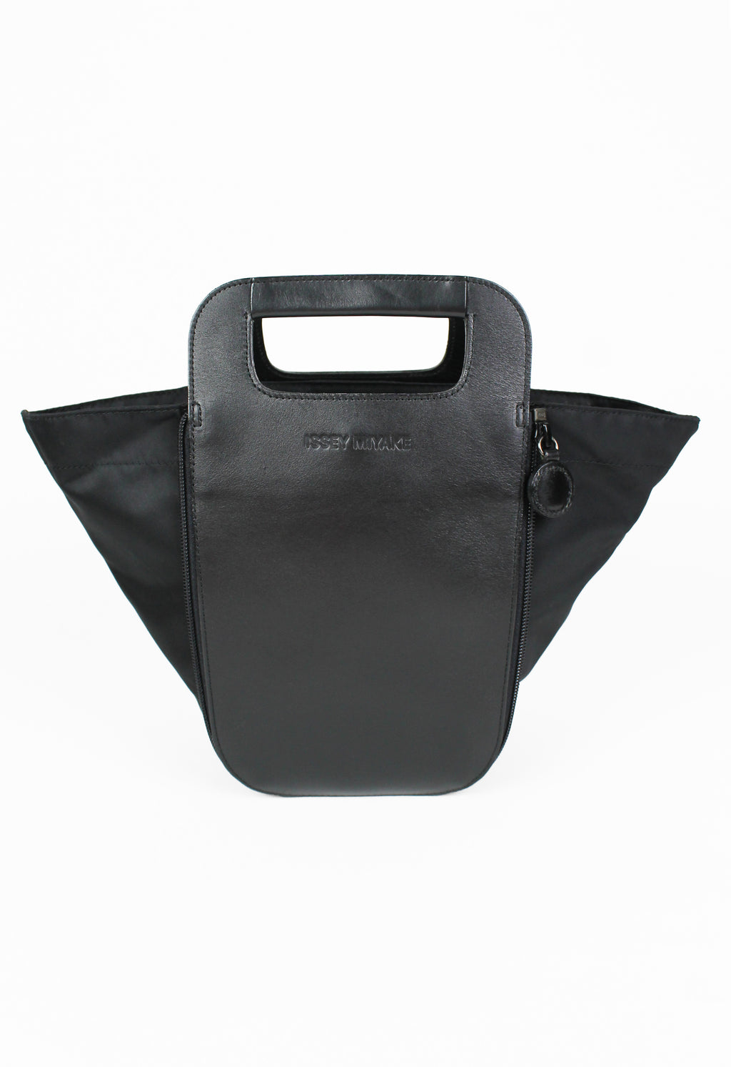 ISSEY MIYAKE 1990'S TRANSFORMABLE LEATHER AND NYLON ZIP BAG