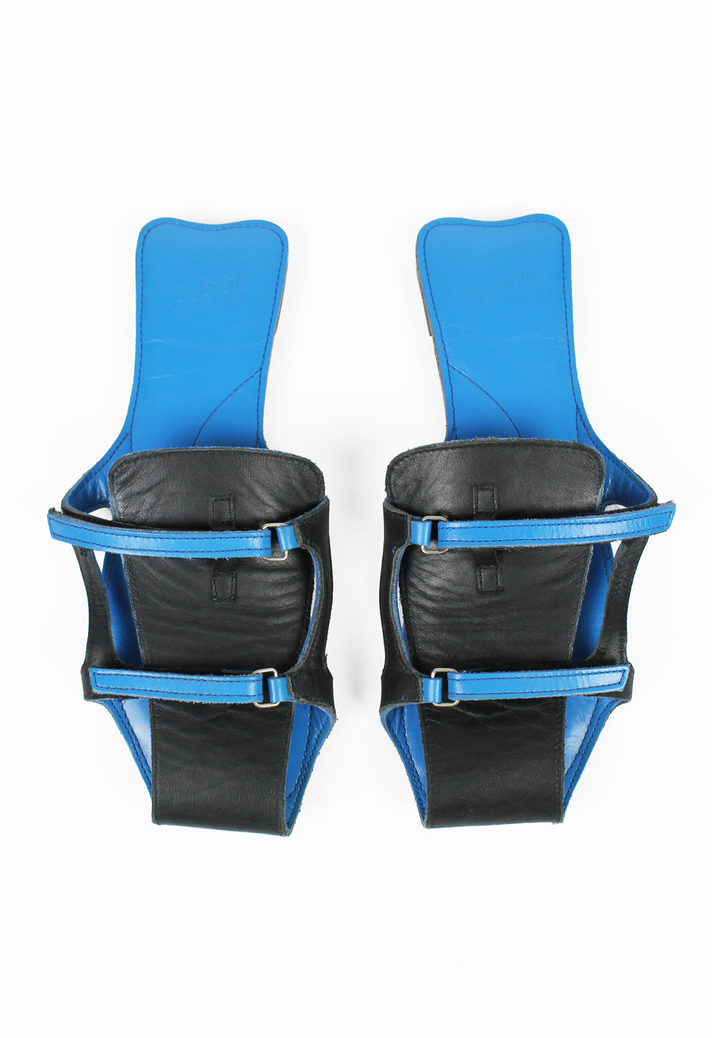 ISSEY MIYAKE A-POC BLUE FOLDED VELCRO SANDALS