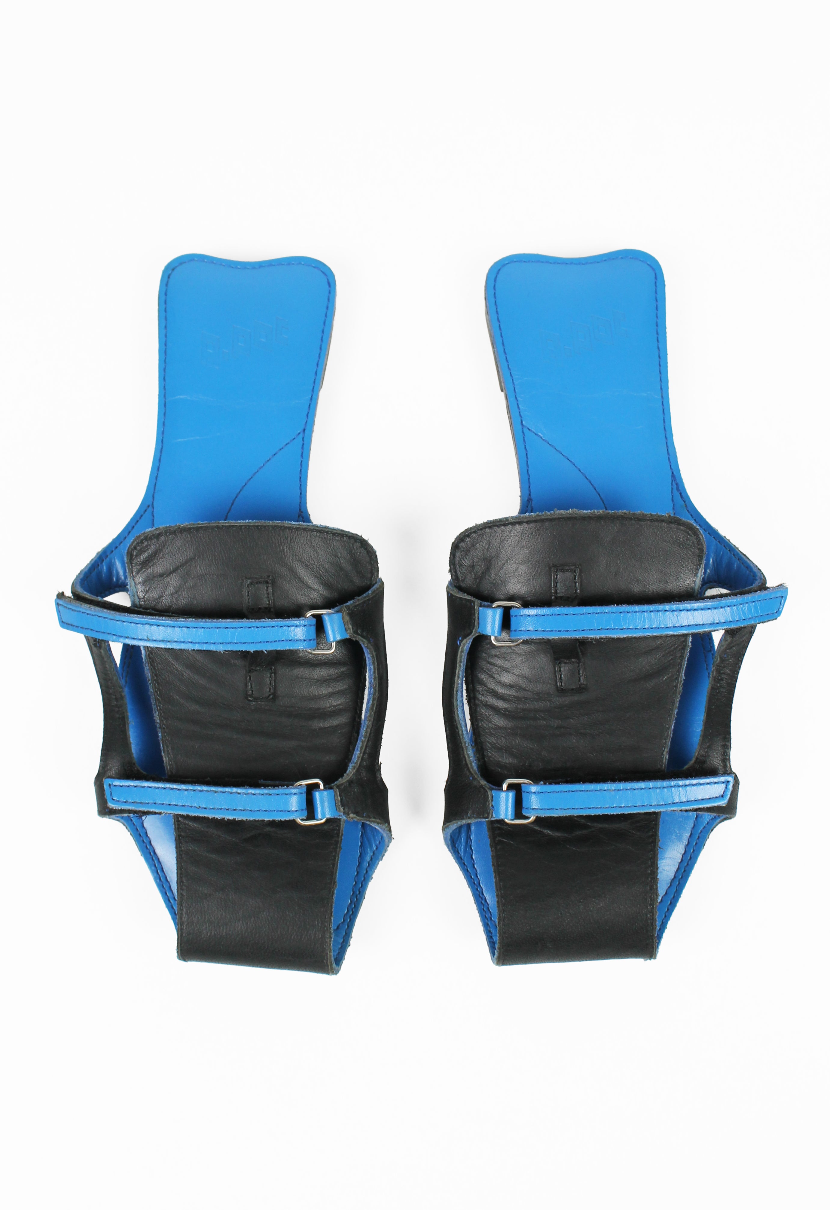 ISSEY MIYAKE A-POC BLUE FOLDED VELCRO SANDALS
