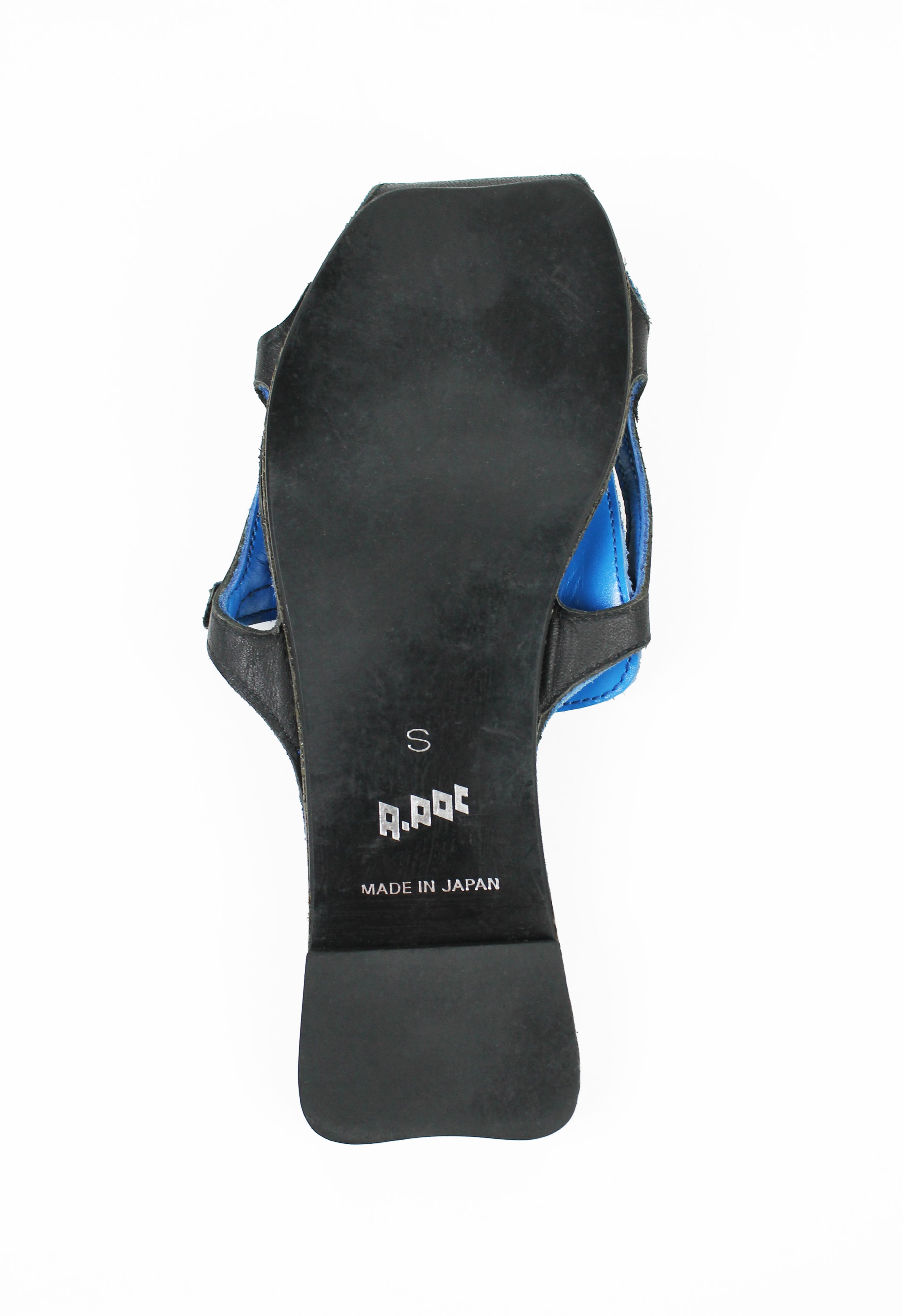 ISSEY MIYAKE A-POC BLUE FOLDED VELCRO SANDALS