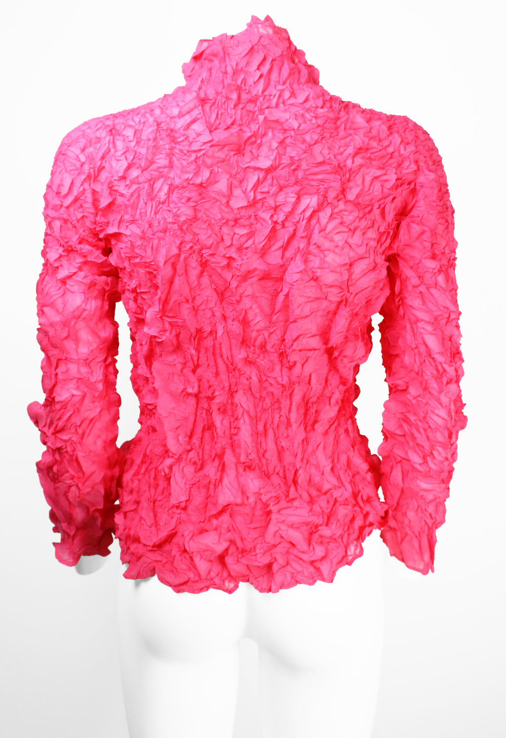 ISSEY MIYAKE FW 1999 HOT PINK CRINKLED TOP