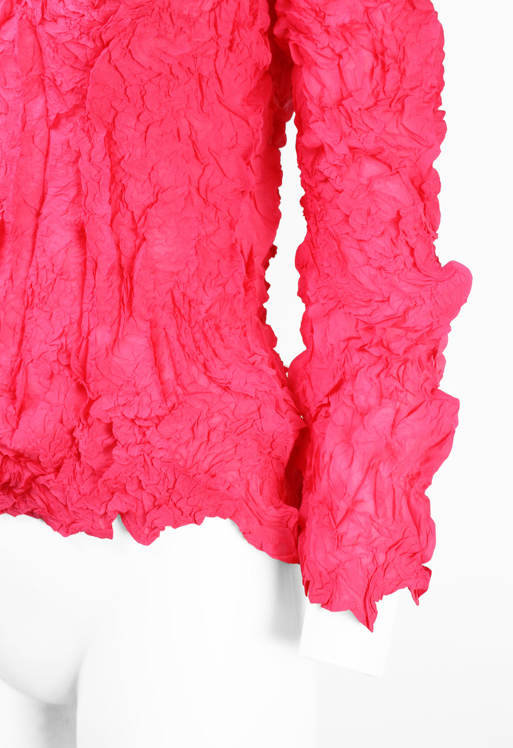 ISSEY MIYAKE FW 1999 HOT PINK CRINKLED TOP