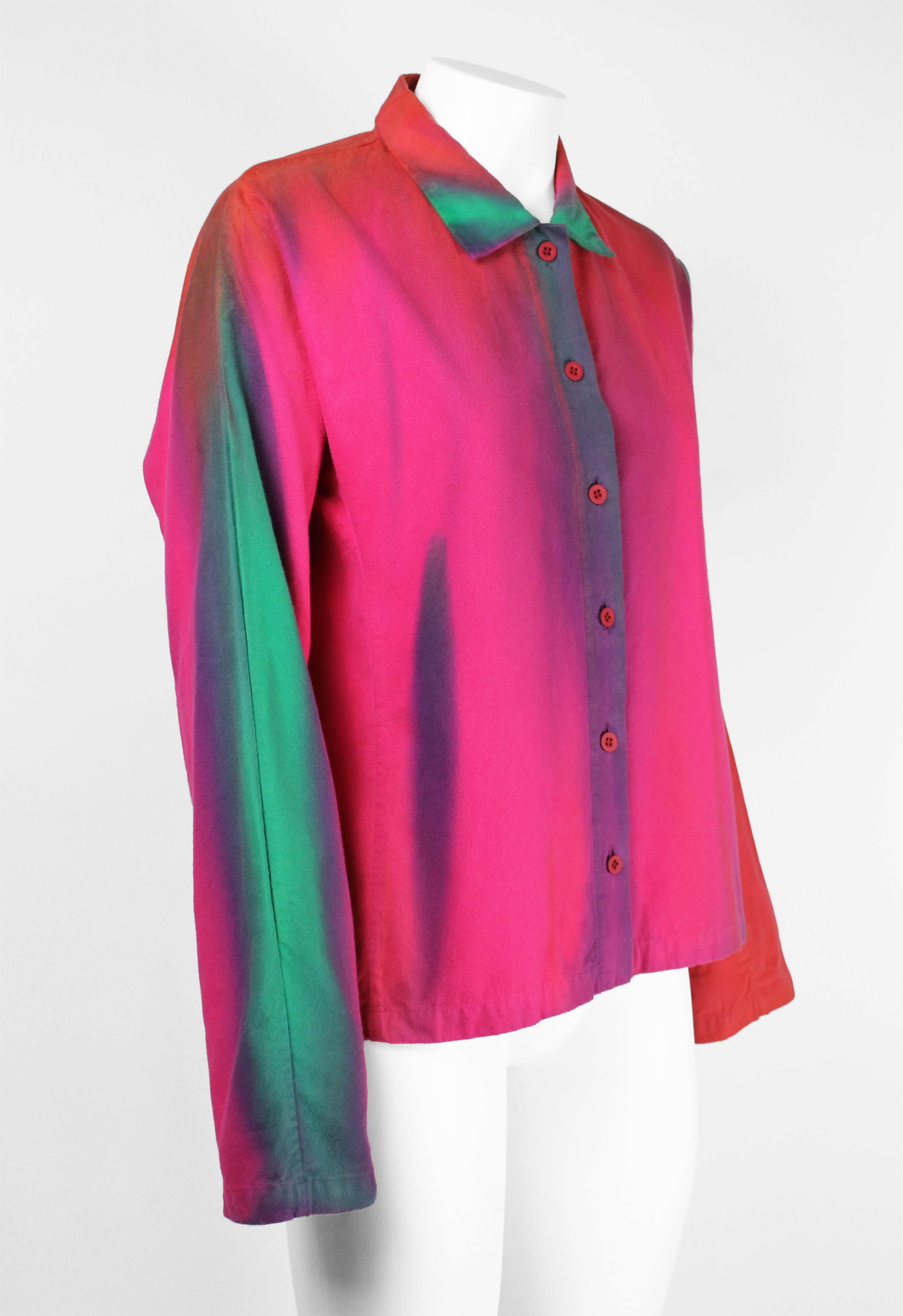 ISSEY MIYAKE FW 2001 DYED MULTICOLOURED SHIRT
