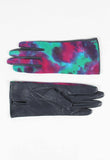 ISSEY MIYAKE FW 2001 PINK AND BLUE DYED LEATHER GLOVES