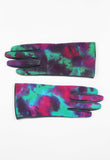 ISSEY MIYAKE FW 2001 PINK AND BLUE DYED LEATHER GLOVES