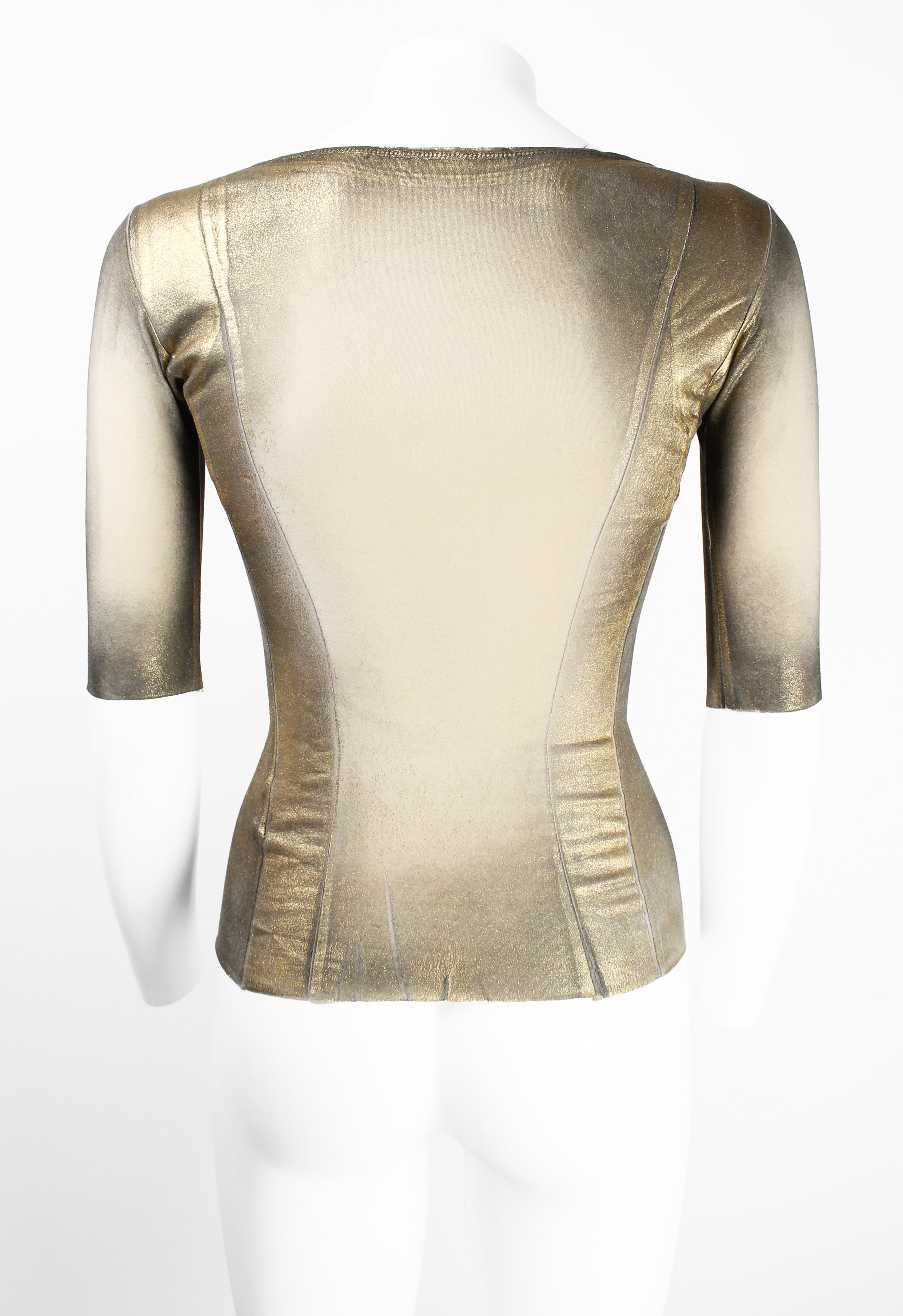 ISSEY MIYAKE FW 2002 GOLD COATED TOP