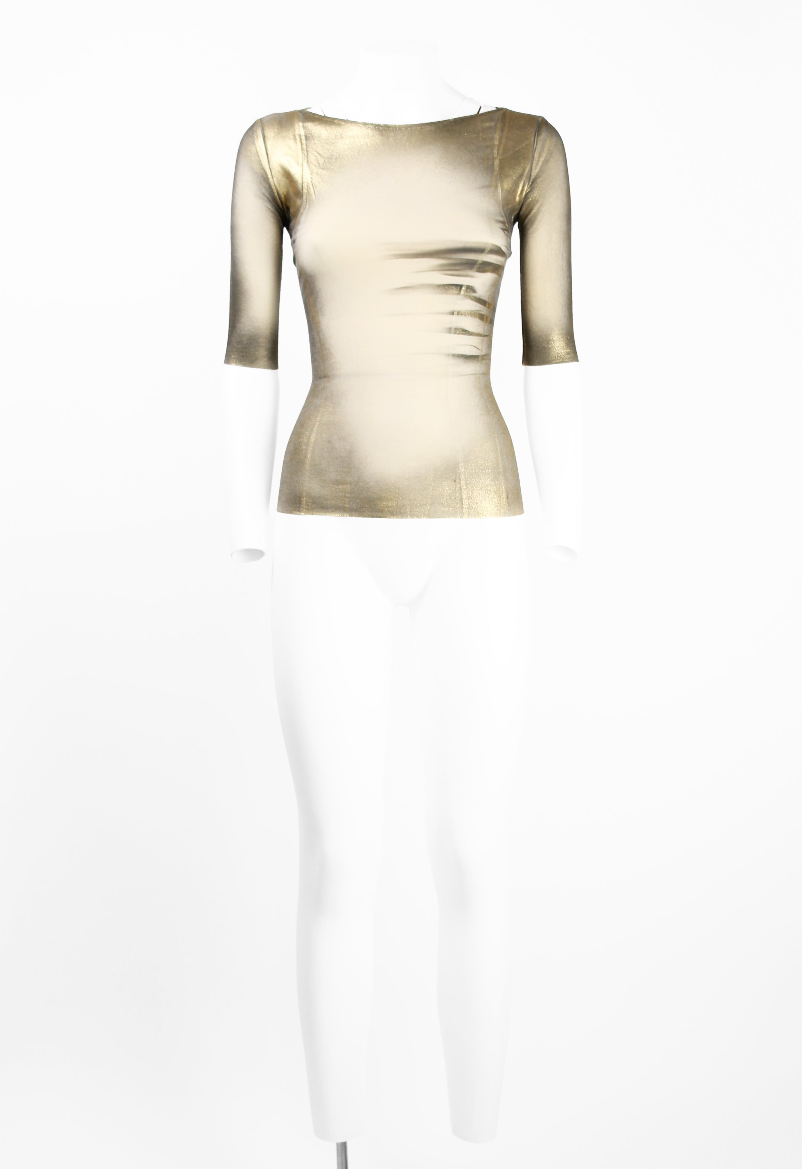 ISSEY MIYAKE FW 2002 GOLD COATED TOP