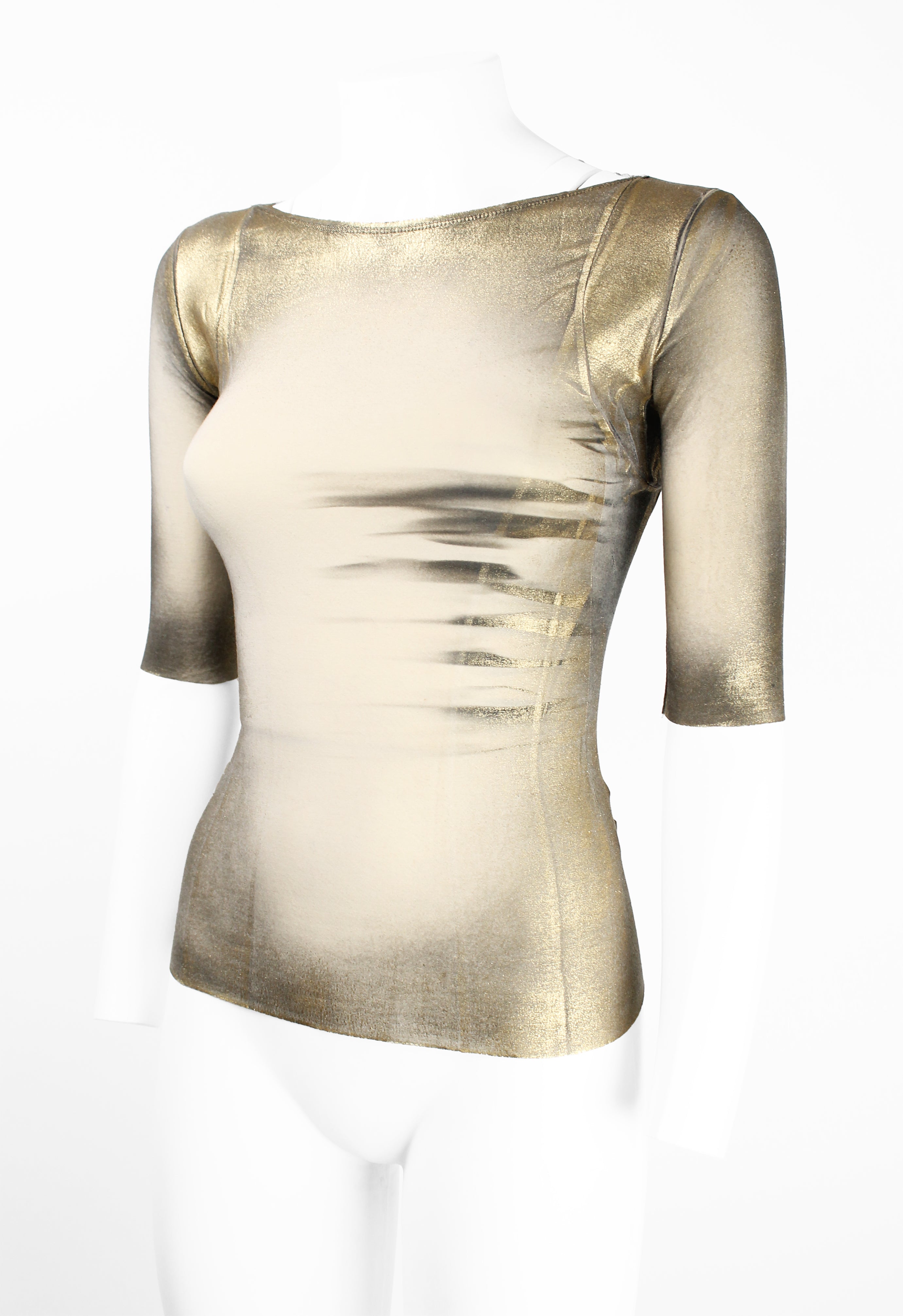 ISSEY MIYAKE FW 2002 GOLD COATED TOP