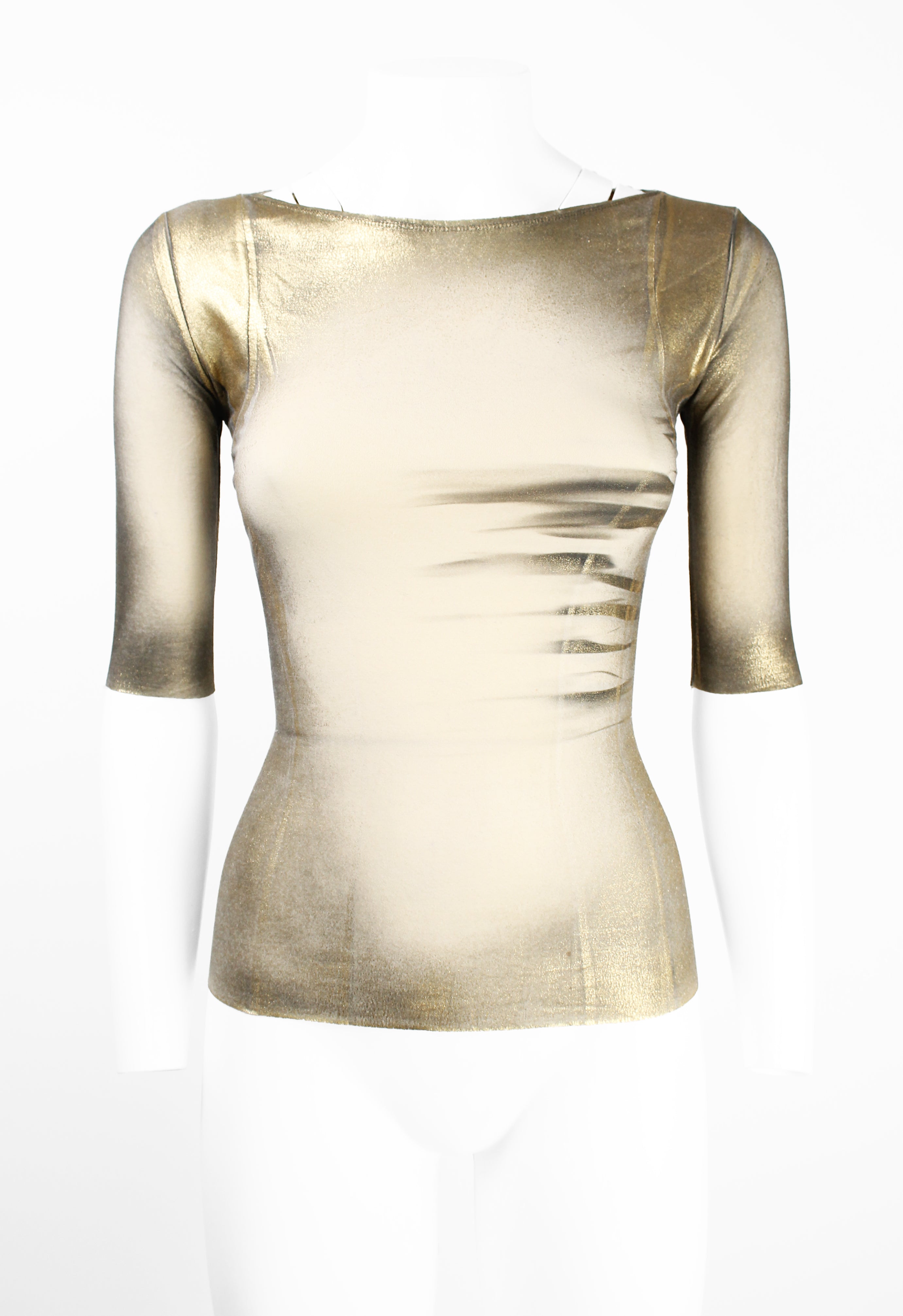 ISSEY MIYAKE FW 2002 GOLD COATED TOP
