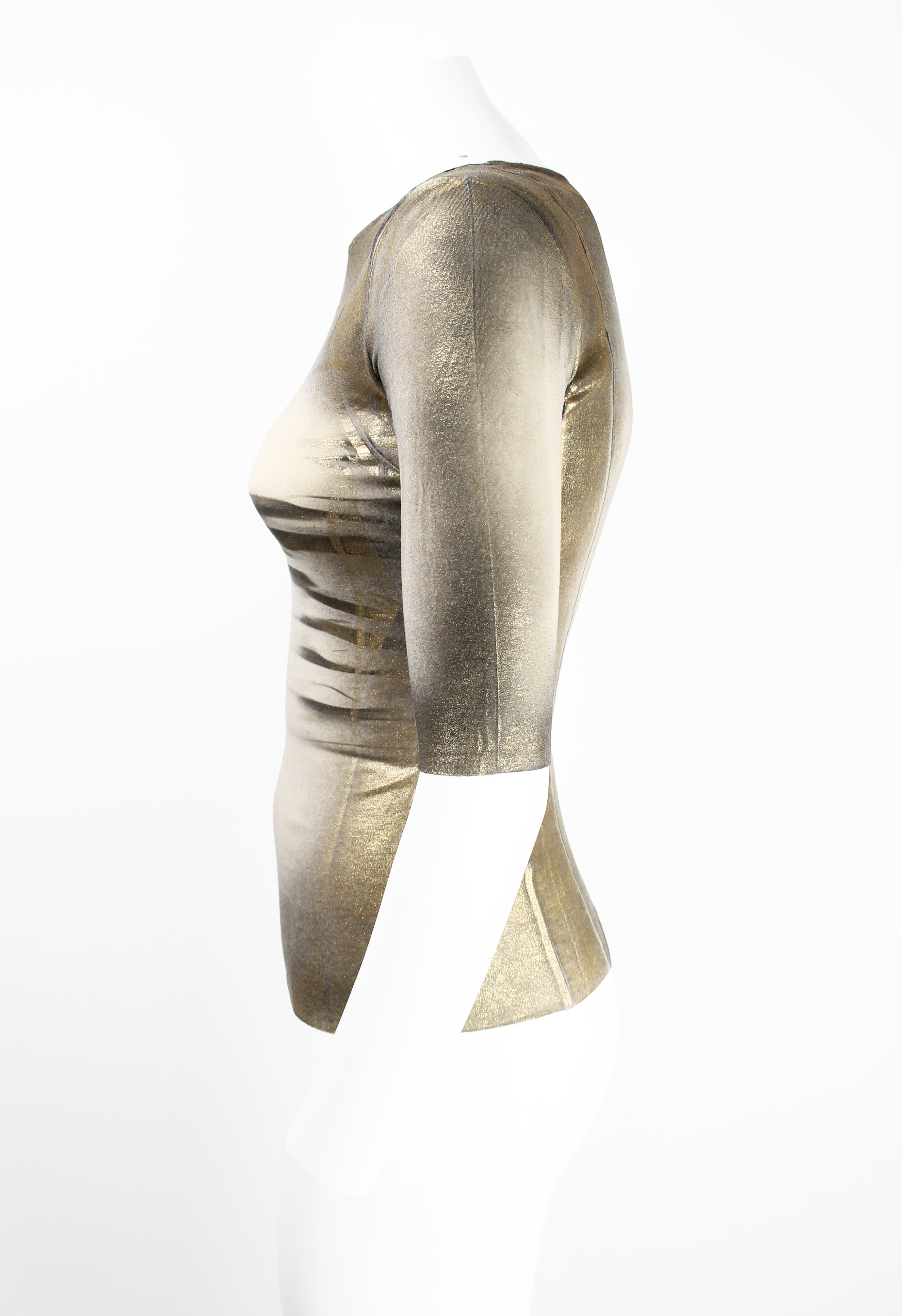 ISSEY MIYAKE FW 2002 GOLD COATED TOP