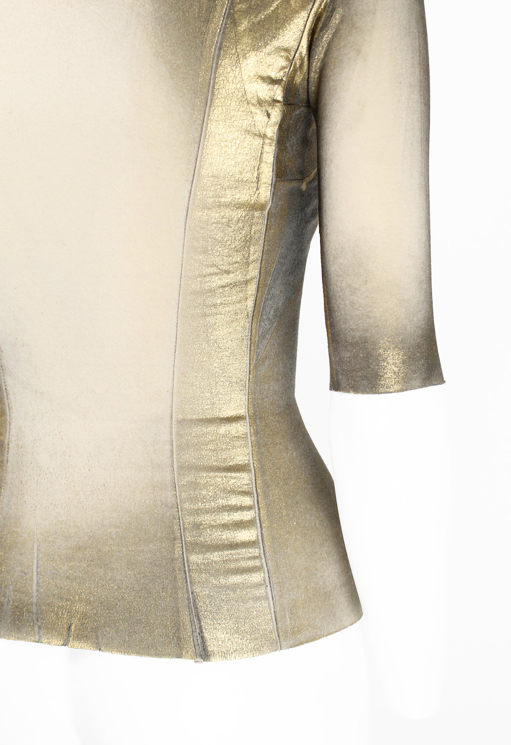 ISSEY MIYAKE FW 2002 GOLD COATED TOP