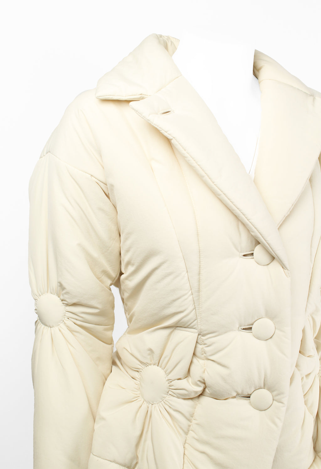 ISSEY MIYAKE FW 2003 PADDED RUCHED CIRCLE DESIGN JACKET