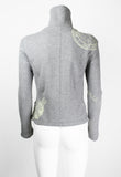 ISSEY MIYAKE FW 2004 GREY GRAPHIC DOUBLE ZIP SWEATER