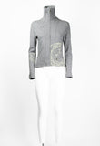 ISSEY MIYAKE FW 2004 GREY GRAPHIC DOUBLE ZIP SWEATER