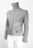 ISSEY MIYAKE FW 2004 GREY GRAPHIC DOUBLE ZIP SWEATER