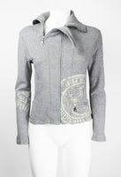 ISSEY MIYAKE FW 2004 GREY GRAPHIC DOUBLE ZIP SWEATER