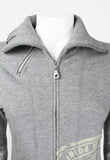 ISSEY MIYAKE FW 2004 GREY GRAPHIC DOUBLE ZIP SWEATER