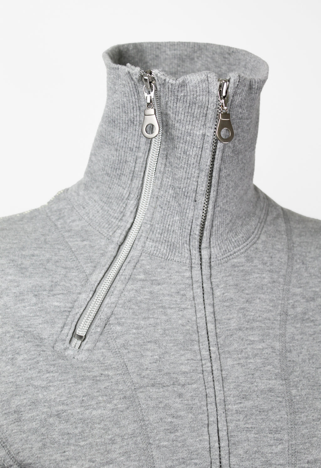 ISSEY MIYAKE FW 2004 GREY GRAPHIC DOUBLE ZIP SWEATER