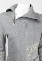 ISSEY MIYAKE FW 2004 GREY GRAPHIC DOUBLE ZIP SWEATER