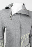 ISSEY MIYAKE FW 2004 GREY GRAPHIC DOUBLE ZIP SWEATER