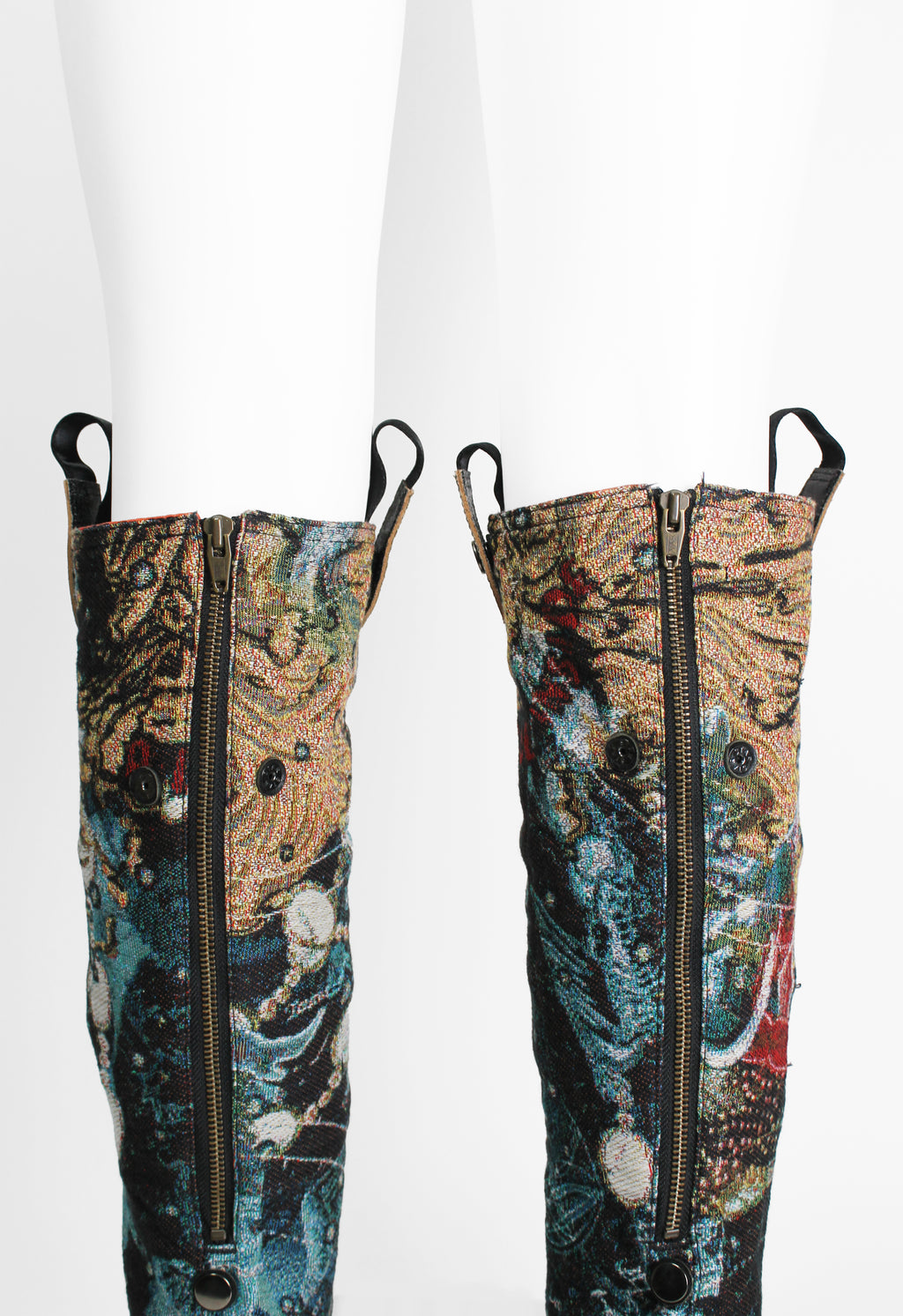 ISSEY MIYAKE FW 2007 TALL WESTERN JACQUARD GAITERS