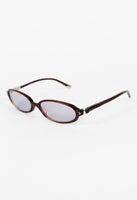 ISSEY MIYAKE BURGUNDY SILVER TIP SUNGLASSES