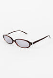 ISSEY MIYAKE BURGUNDY SILVER TIP SUNGLASSES