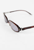 ISSEY MIYAKE BURGUNDY SILVER TIP SUNGLASSES