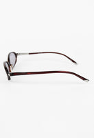 ISSEY MIYAKE BURGUNDY SILVER TIP SUNGLASSES