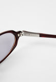 ISSEY MIYAKE BURGUNDY SILVER TIP SUNGLASSES