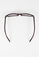 ISSEY MIYAKE BURGUNDY SILVER TIP SUNGLASSES