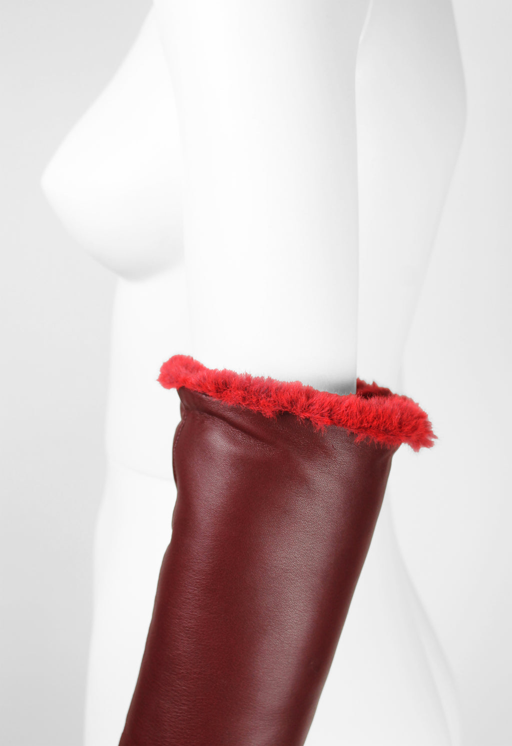 ISSEY MIYAKE FW 2003 LEATHER AND FUR GLOVES