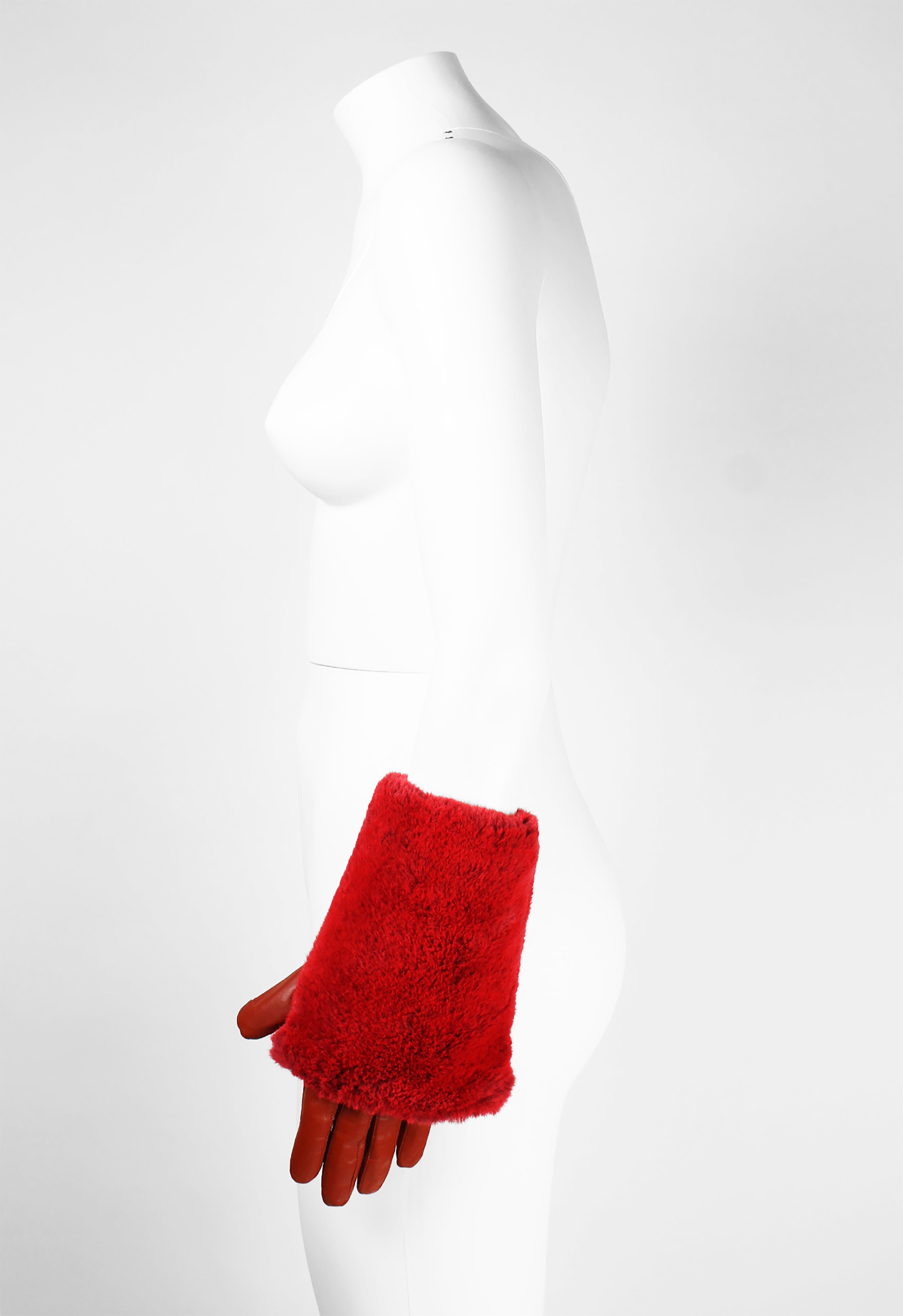 ISSEY MIYAKE FW 2003 LEATHER AND FUR GLOVES