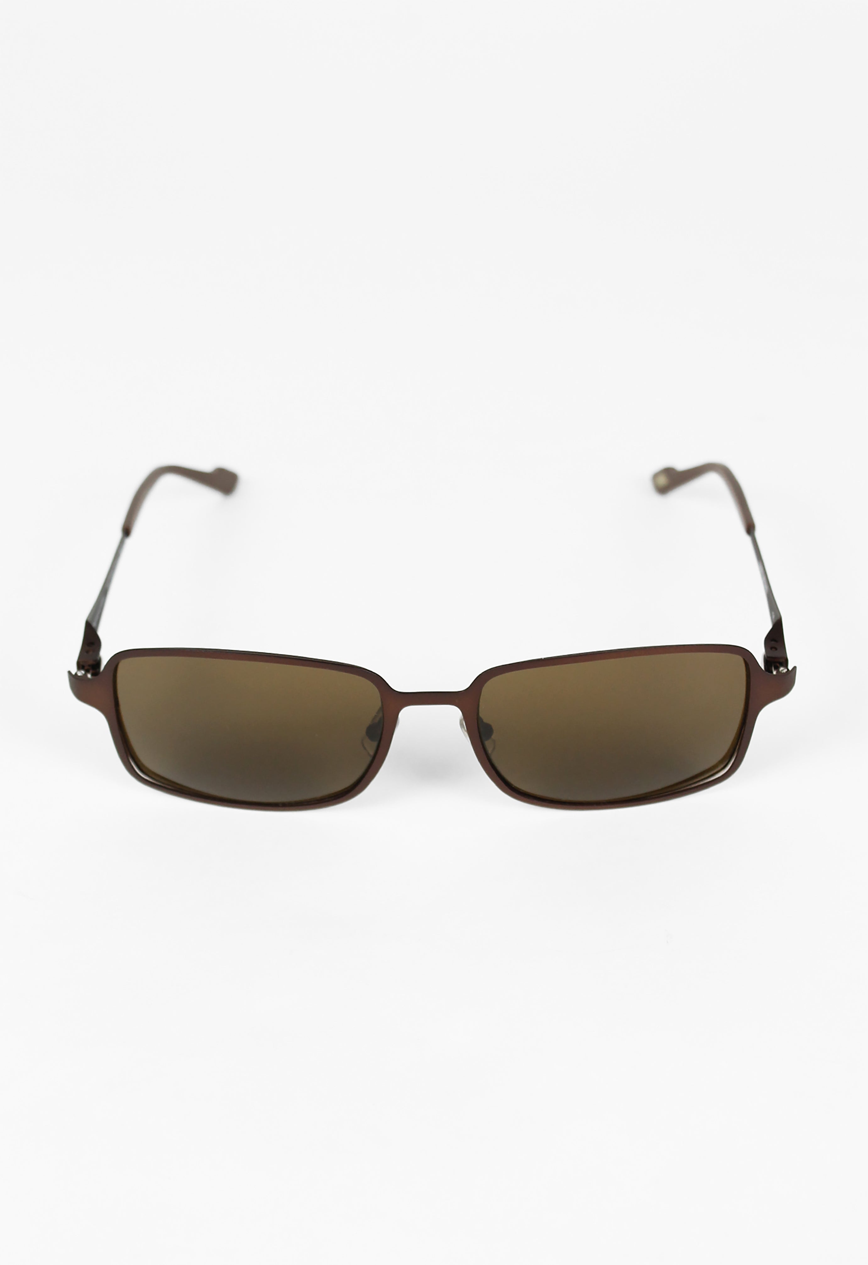 ISSEY MIYAKE MEN METALLIC BROWN SUNGLASSES