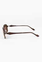 ISSEY MIYAKE MEN METALLIC BROWN SUNGLASSES