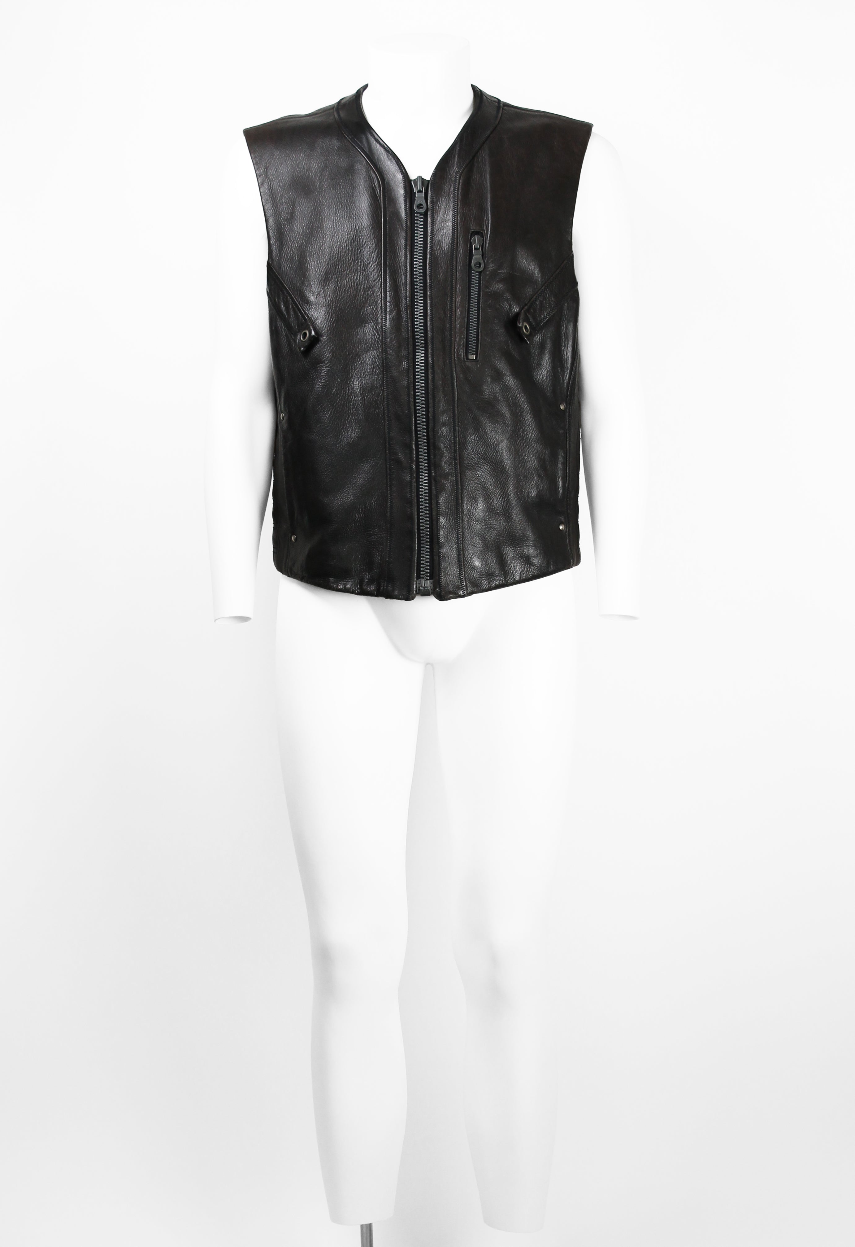 ISSEY MIYAKE MEN FW 1993 LEATHER BIKER VEST