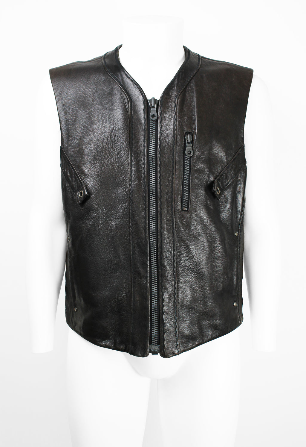 ISSEY MIYAKE MEN FW 1993 LEATHER BIKER VEST