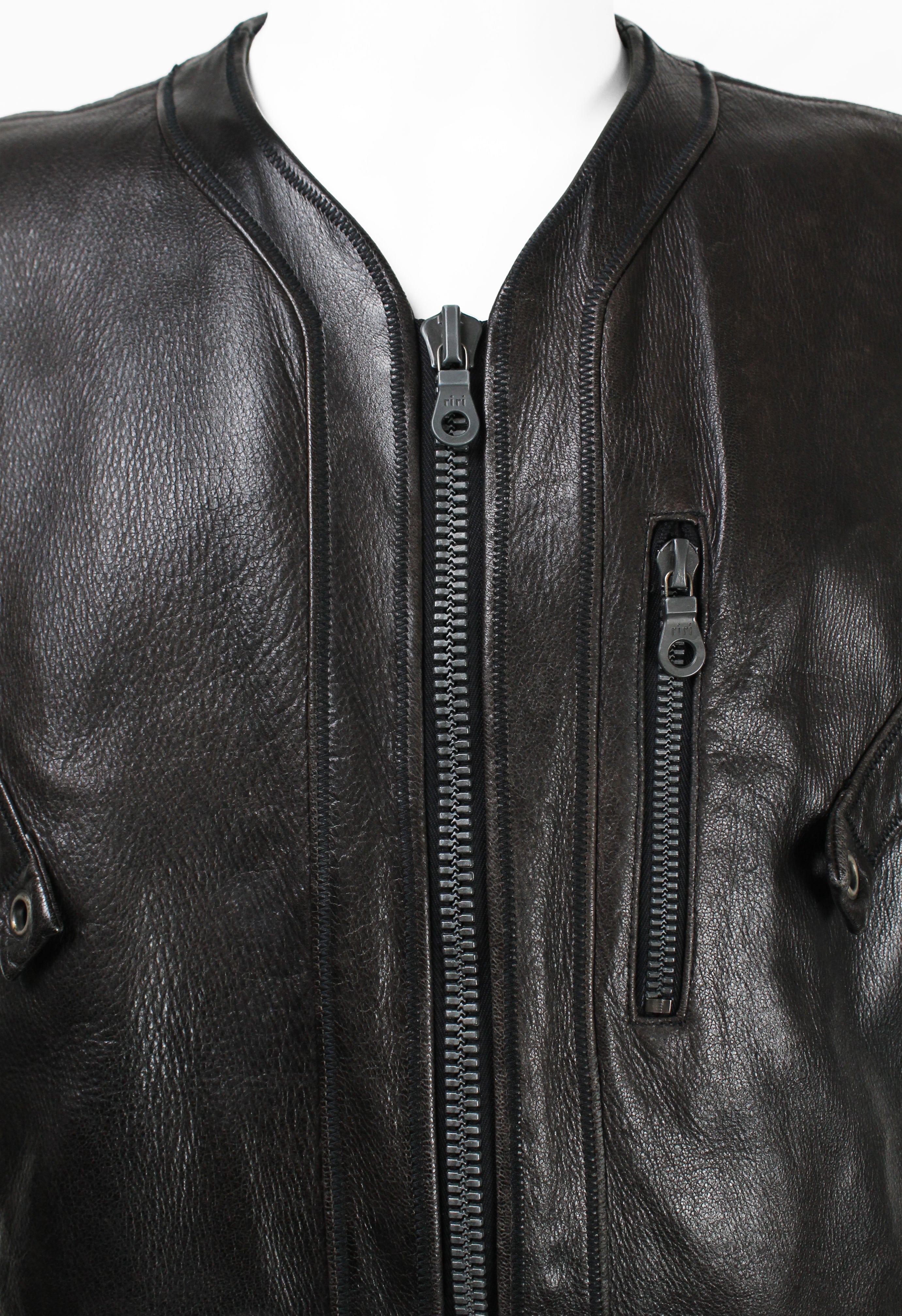 ISSEY MIYAKE MEN FW 1993 LEATHER BIKER VEST