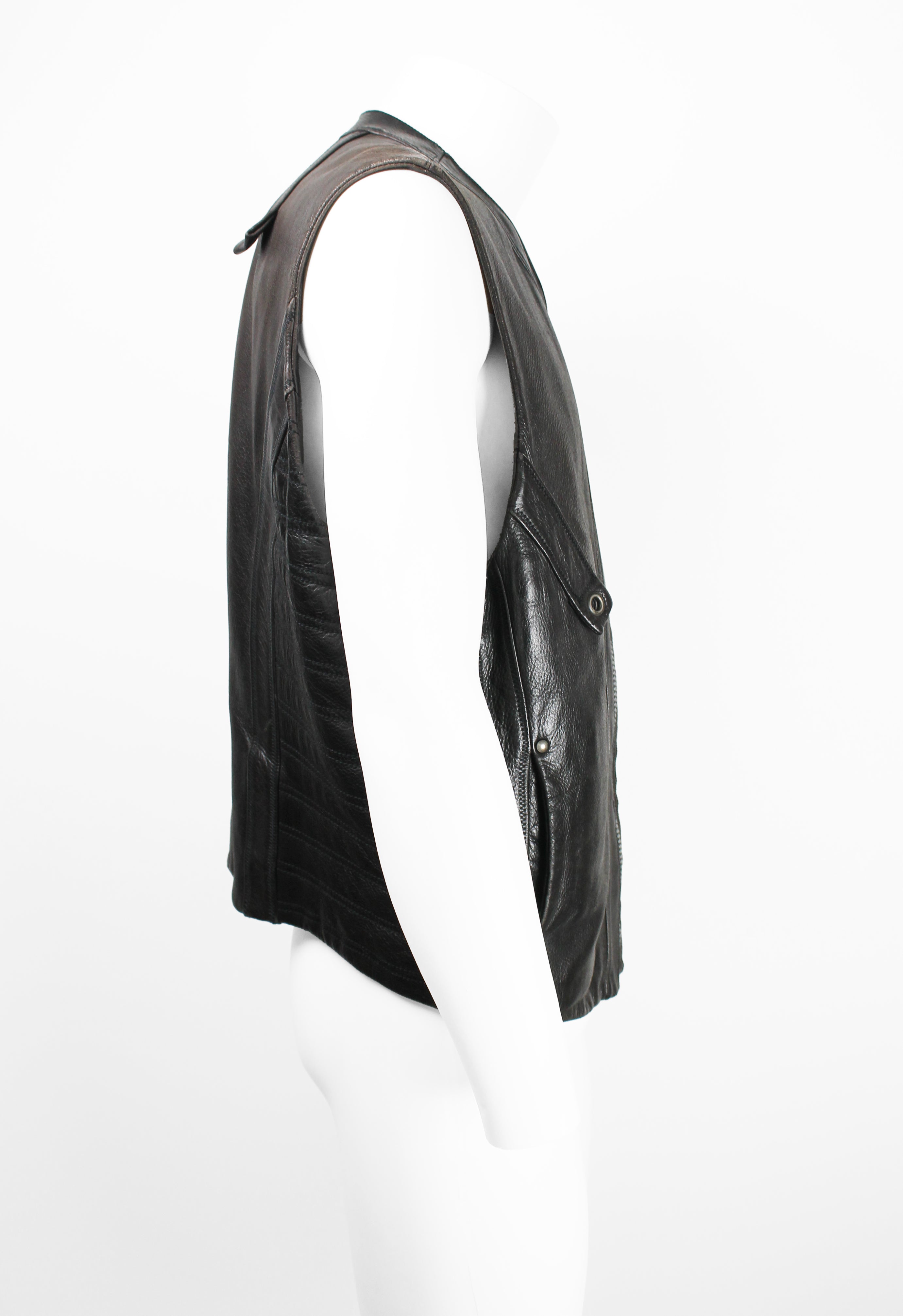 ISSEY MIYAKE MEN FW 1993 LEATHER BIKER VEST