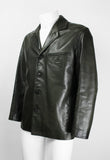 ISSEY MIYAKE MEN FW 1999 DARK GREEN LEATHER JACKET