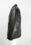 ISSEY MIYAKE MEN FW 1999 DARK GREEN LEATHER JACKET