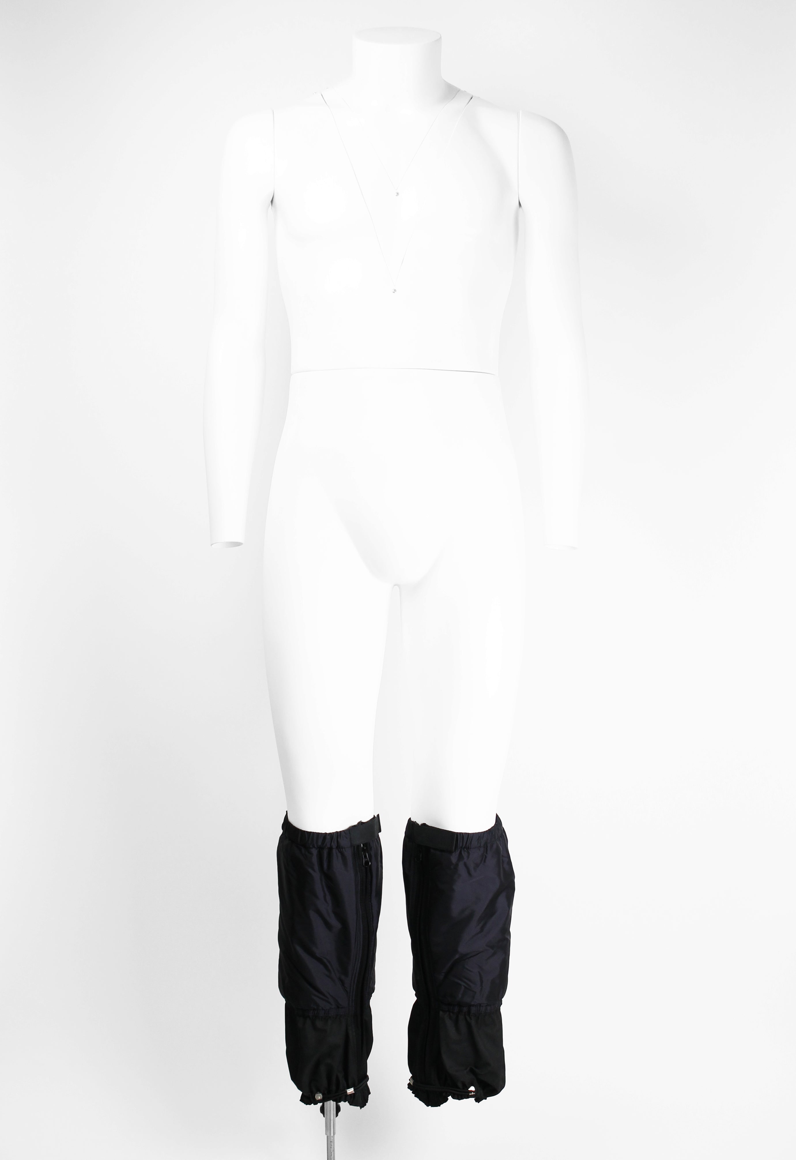 ISSEY MIYAKE MEN FW 2000 FAUX FUR LINED TECHNICAL GAITERS