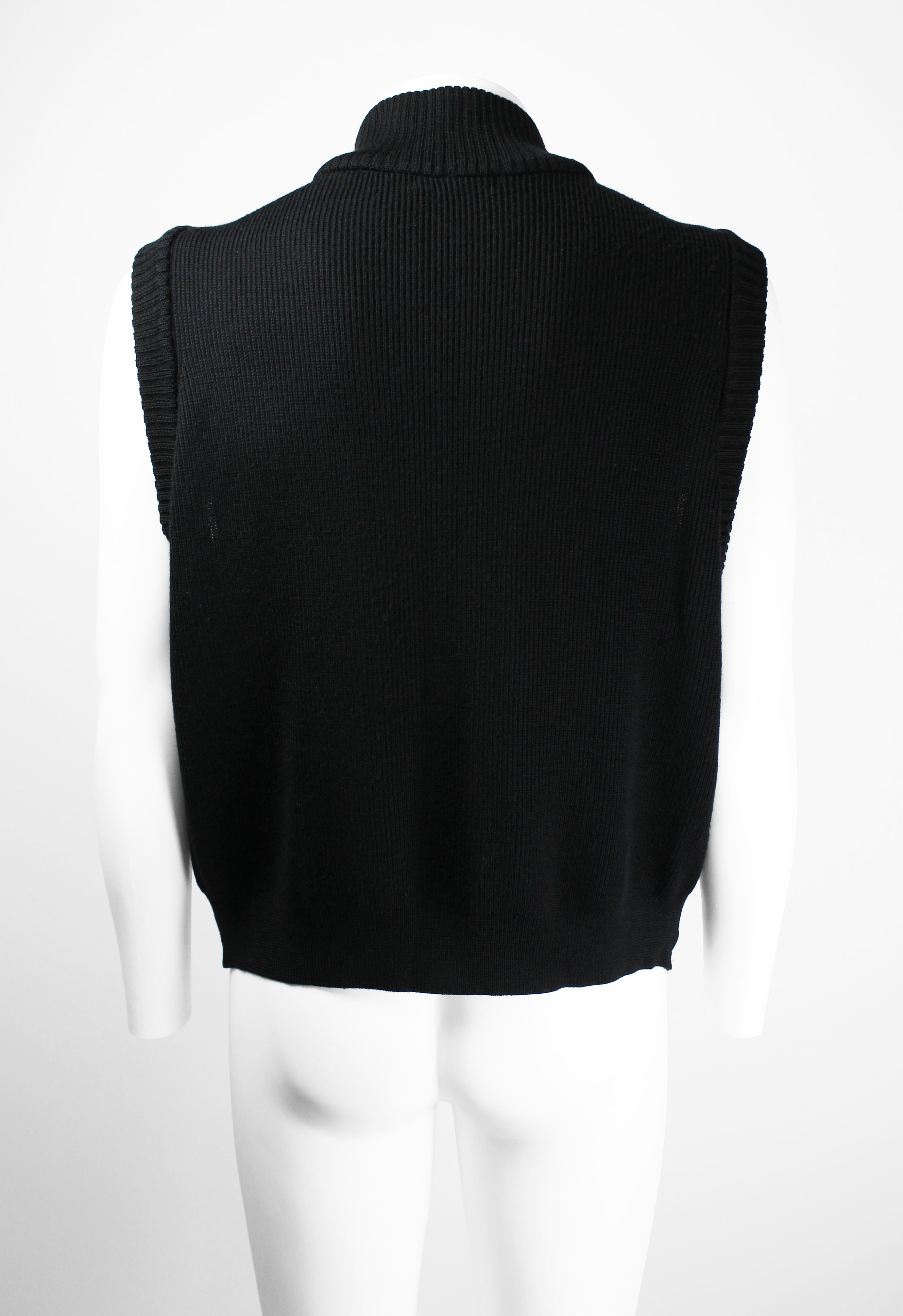 ISSEY MIYAKE MEN FW 2000 NYLON AND WOOL KNIT VEST