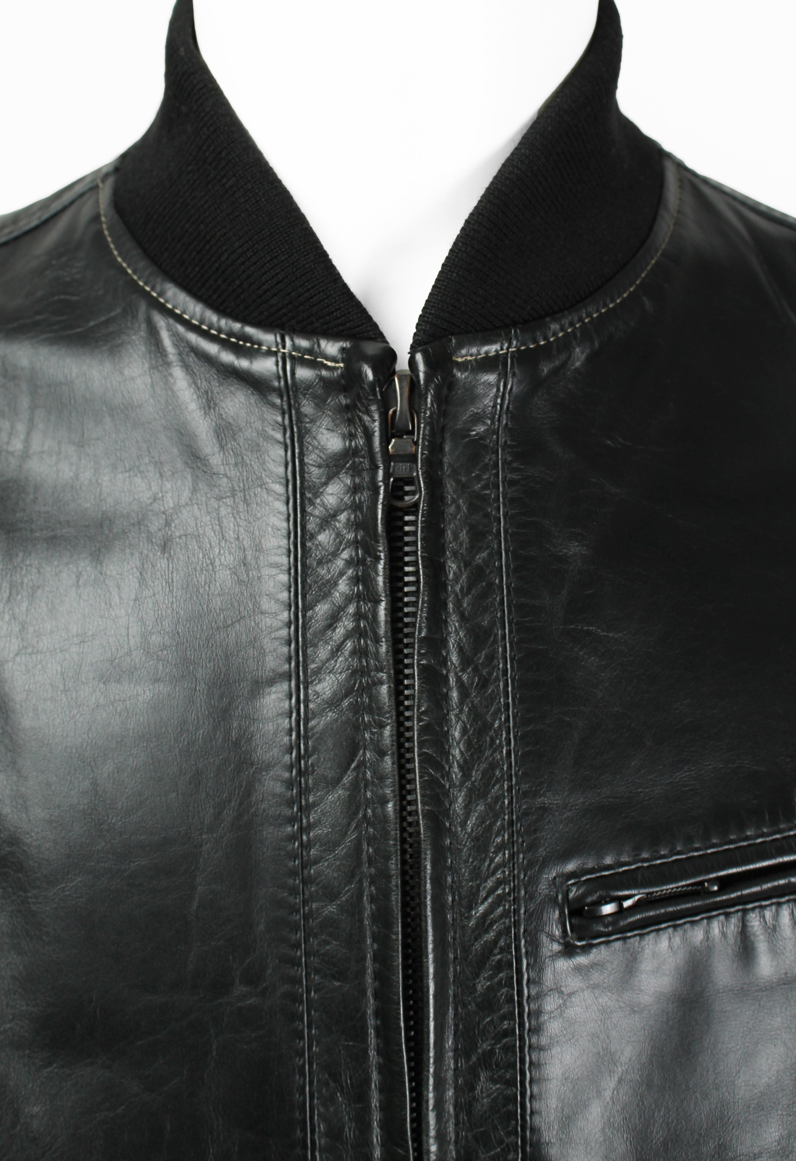 ISSEY MIYAKE MEN FW 2003 LEATHER JACKET
