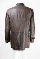 ISSEY MIYAKE MEN FW 2006 LEATHER CONVERTIBLE BUCKLE COAT
